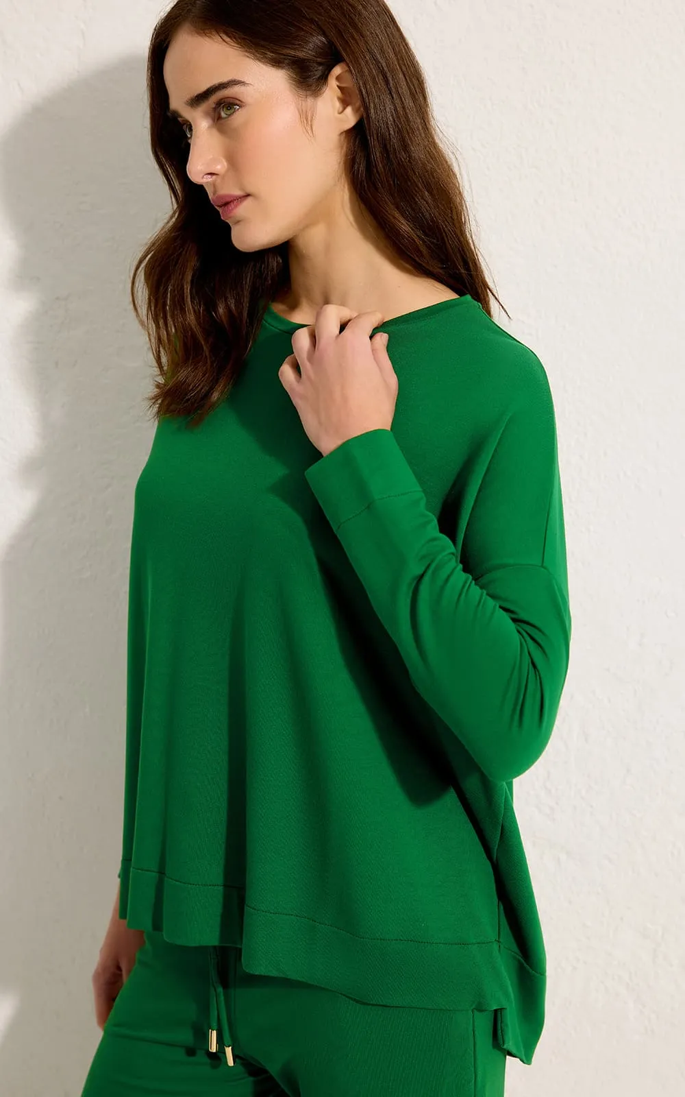 Blusa Moletinho Manga Longa Verde Inhotim