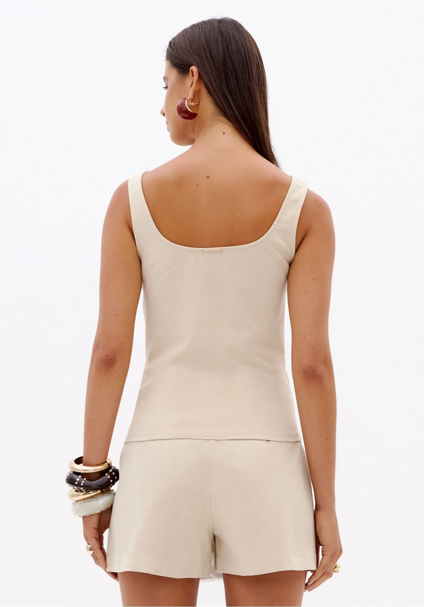 BLUSA JUSTA DECOTE QUADRADO