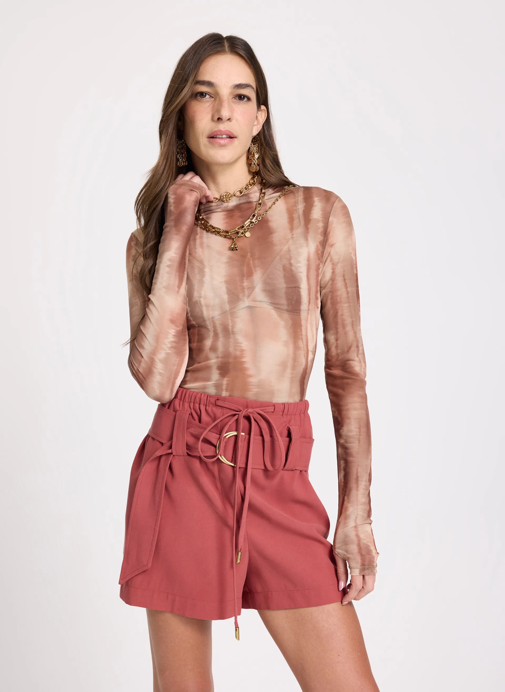 Blusa Tule Giane Feminina